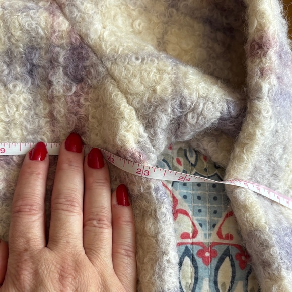 Ava & Viv Pink and Purple Plaid open front Shacket - Picture 5 of 11